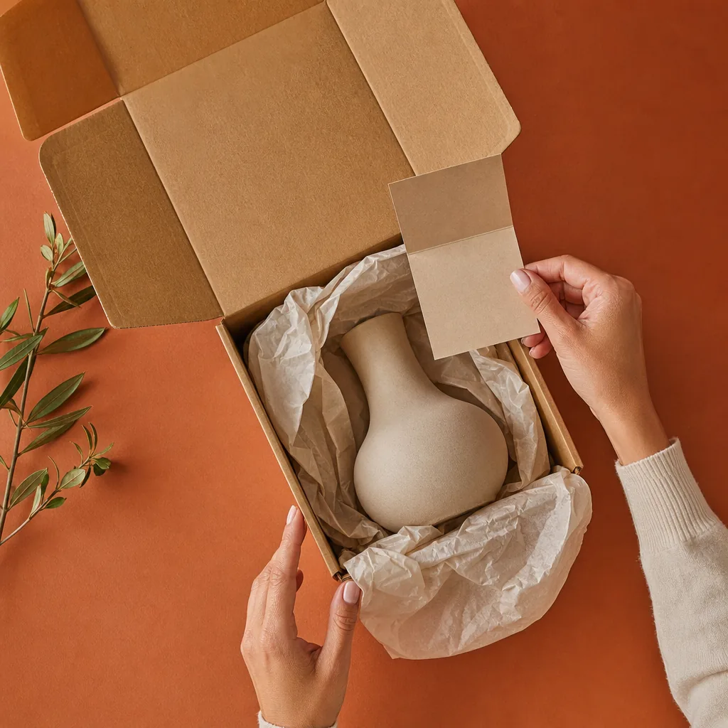 Unboxing flatlay