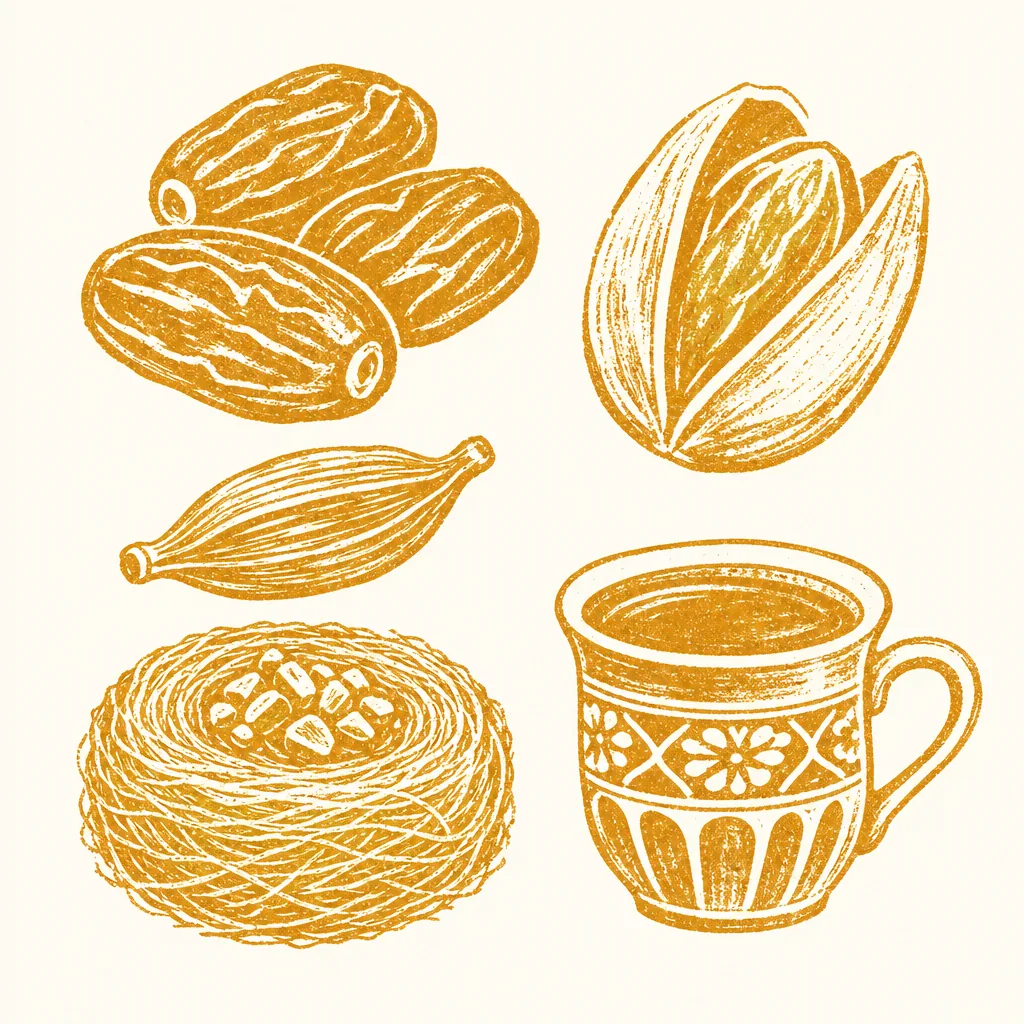 Najm stamp illustration set