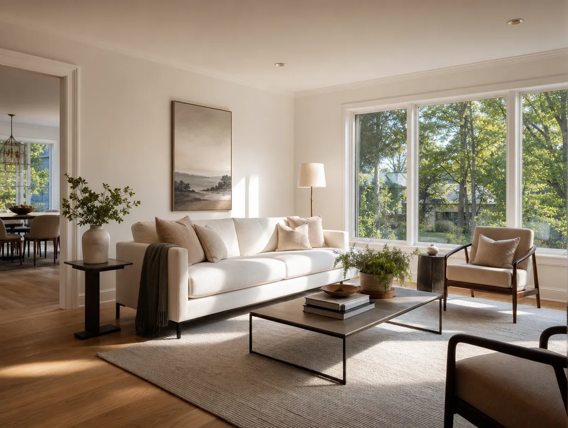 Staged living room
