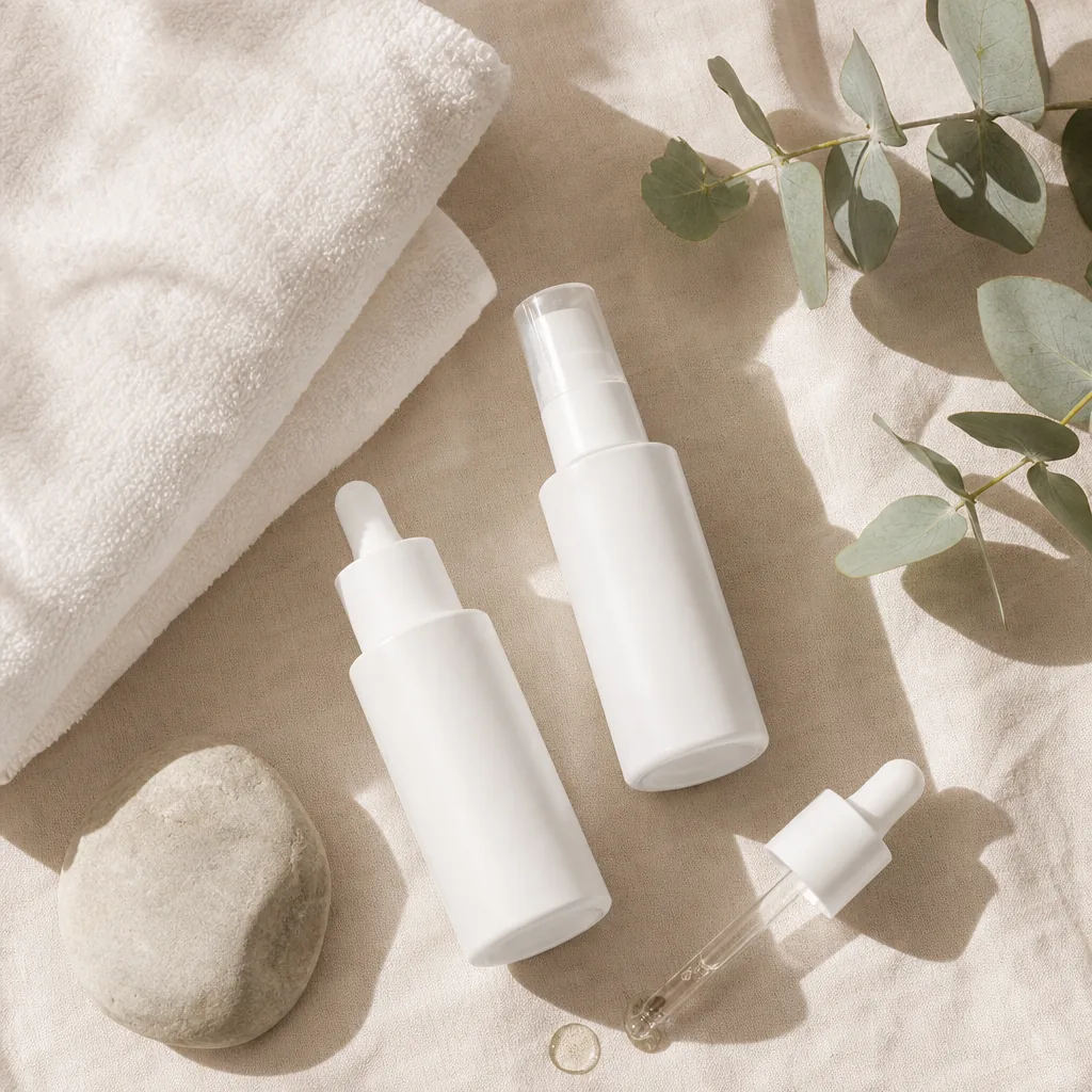 Skincare flatlay